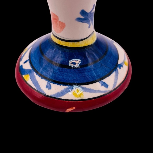 Hand painted Italian style, ceramic candlesticks, colorful Deruta Majolica Pair - Picture 7 of 13